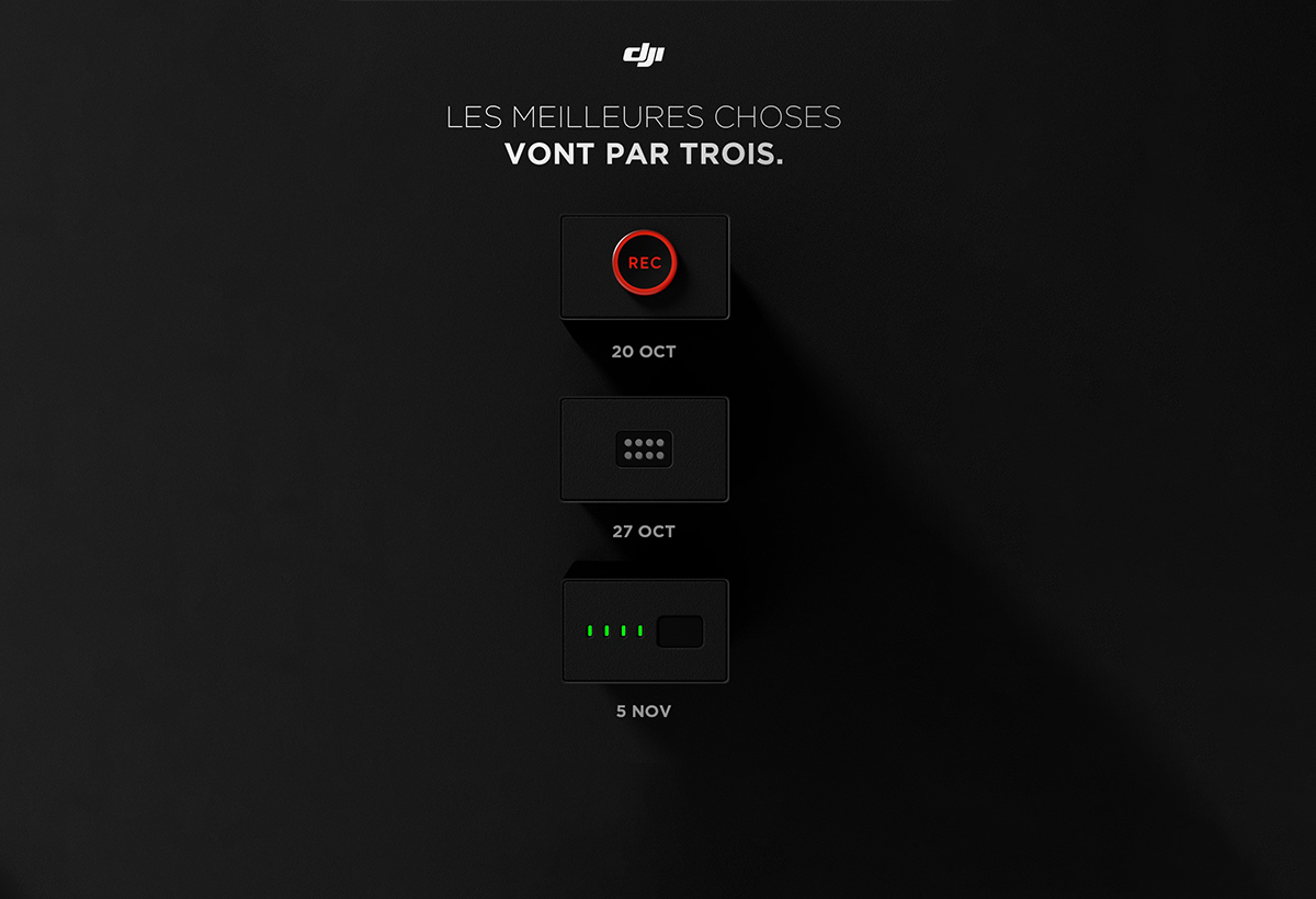 Teaser DJI : « les meilleures choses vont par trois » et 3 dates