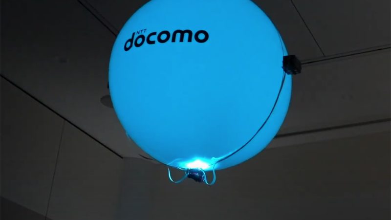 NTT Docomo : filmer avec un ballon à l’hélium animé par des ultrasons