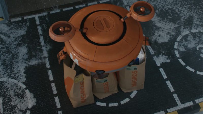 Migros : le drone de livraison de Noël