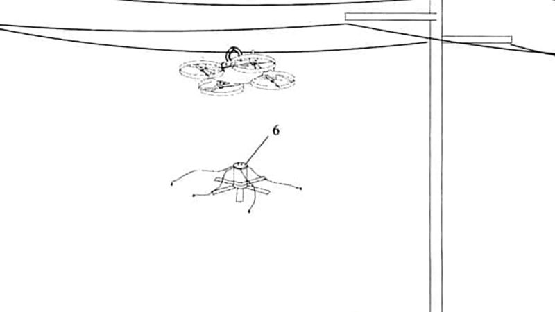 Brevet russe : un drone capable de recharger ses batteries sur des lignes à haute tension