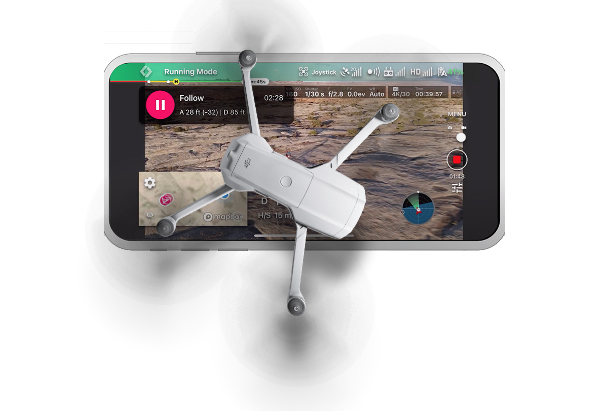 L’application Dronelink est disponible pour DJI Mini 2 et Air 2S