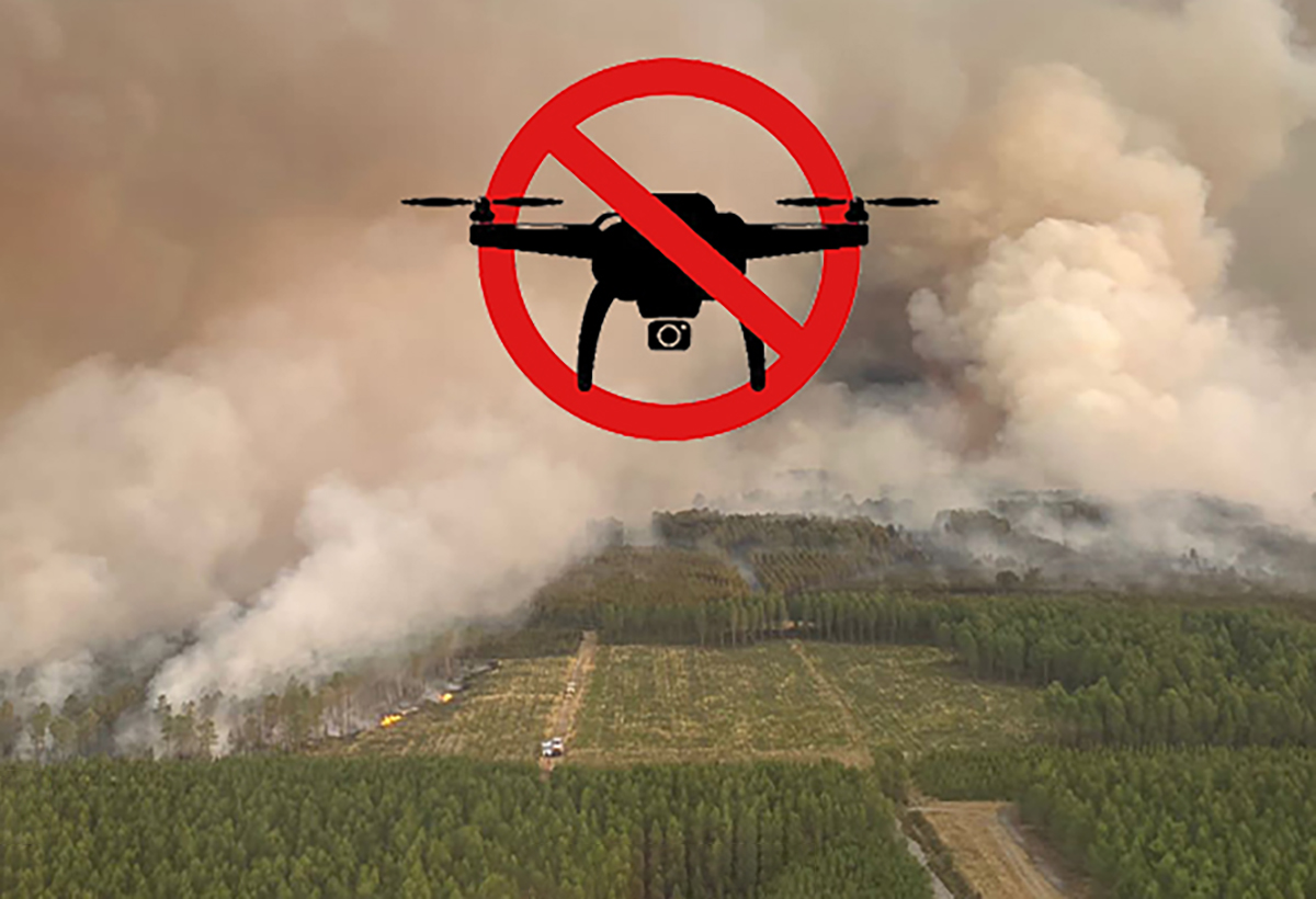 La Sécurité Civile rappelle de ne pas survoler des incendies avec des drones