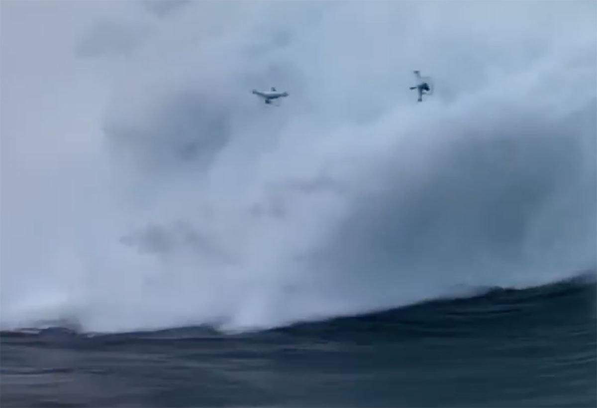 Duel de Phantom de DJI sur les vagues