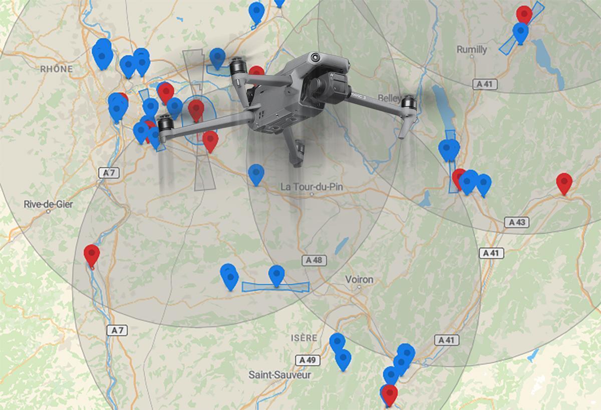 DJI Mavic 3 : comment savoir si une zone est éligible aux vols jusqu’à 1000 mètres de hauteur?