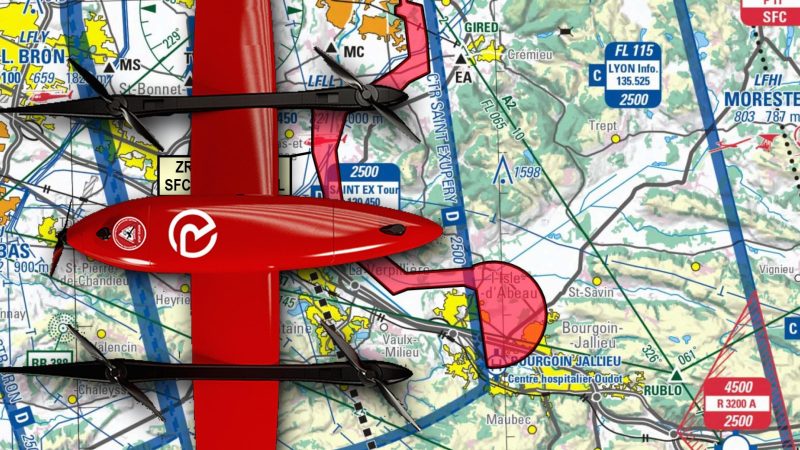 Expérimentations de livraisons médicales en drone près de Lyon (et interdictions de vol)