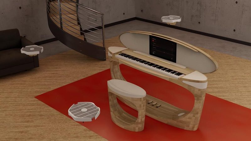 Le fabricant d’instruments de musique électroniques Roland imagine un piano sonorisé avec des drones