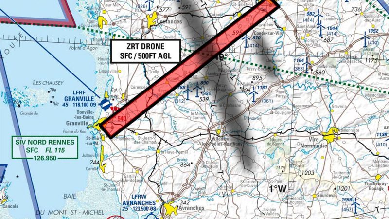 Normandie : interdictions de vol en drone entre Granville et St-Lô en 2023