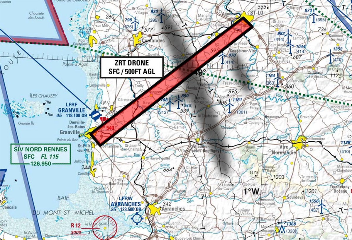 Normandie : interdictions de vol en drone entre Granville et St-Lô en 2023