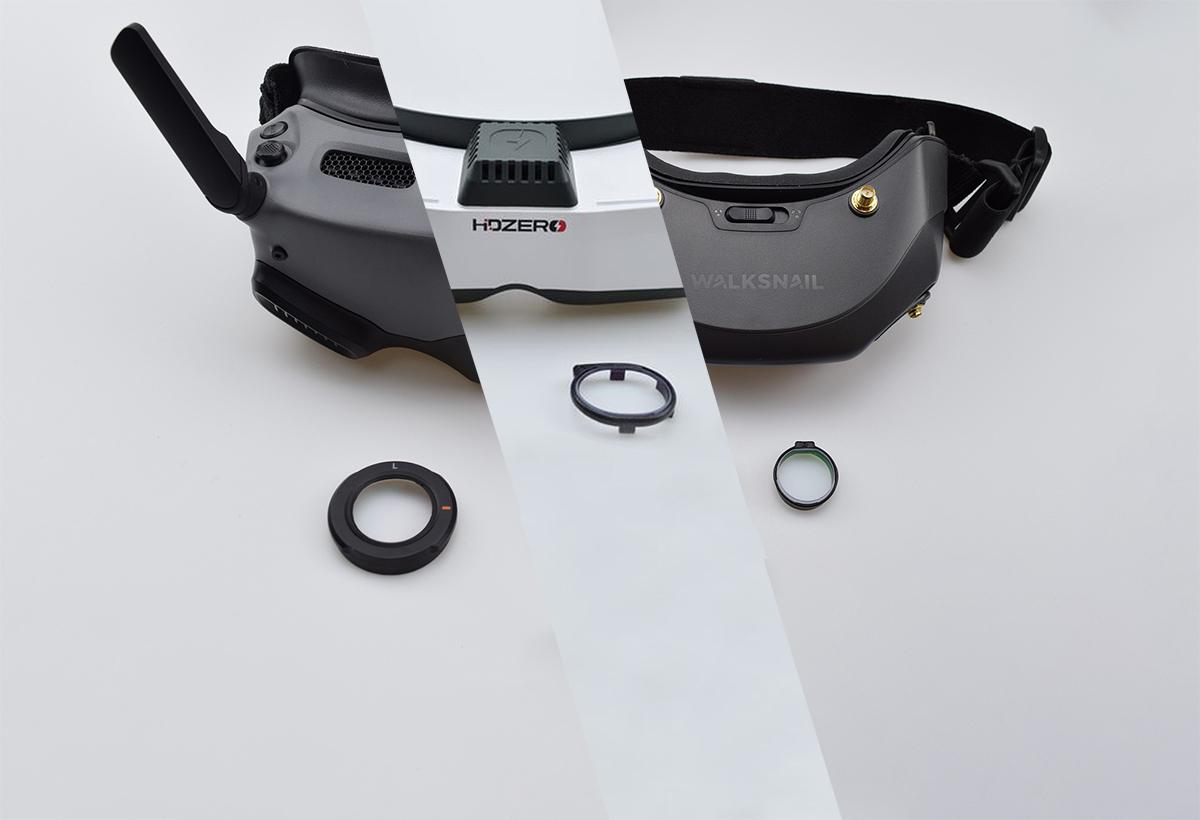 Rho-Lens : des verres de correction haut de gamme pour casque DJI Integra, lunettes HDZero et lunettes Caddx Walksnail