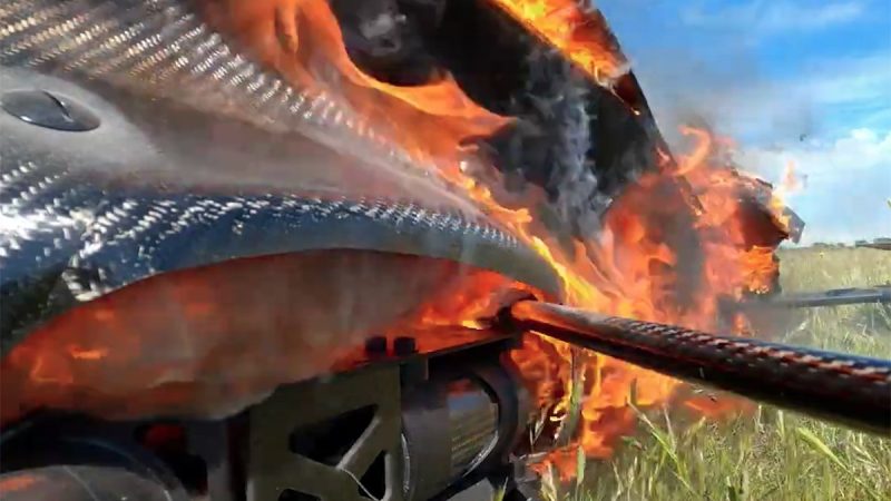 Airspeeder : gérer de grosses batteries en feu ?