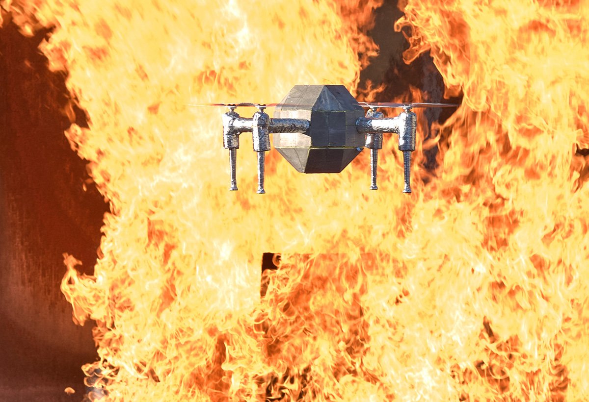 Le « firedrone », un drone imaginé pour s’approcher des incendies