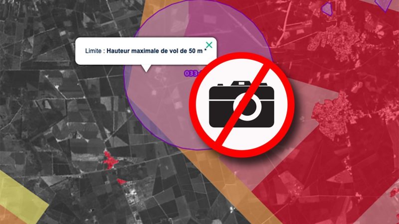 Geoportail indique les Zones Interdites à la Captation Aérienne des Données (ZICAD)
