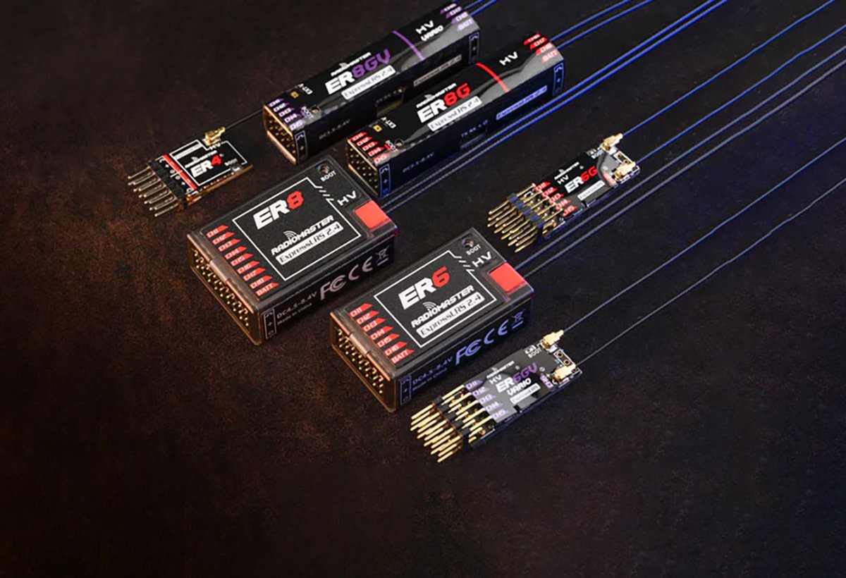 Radiomaster propose une gamme de récepteurs radio ExpressLRS 2,4 GHz en PWM