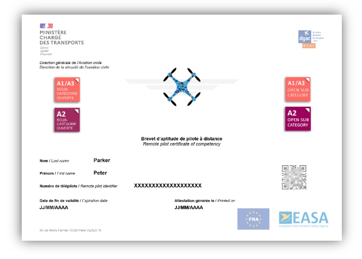 Examen a2 drone deals