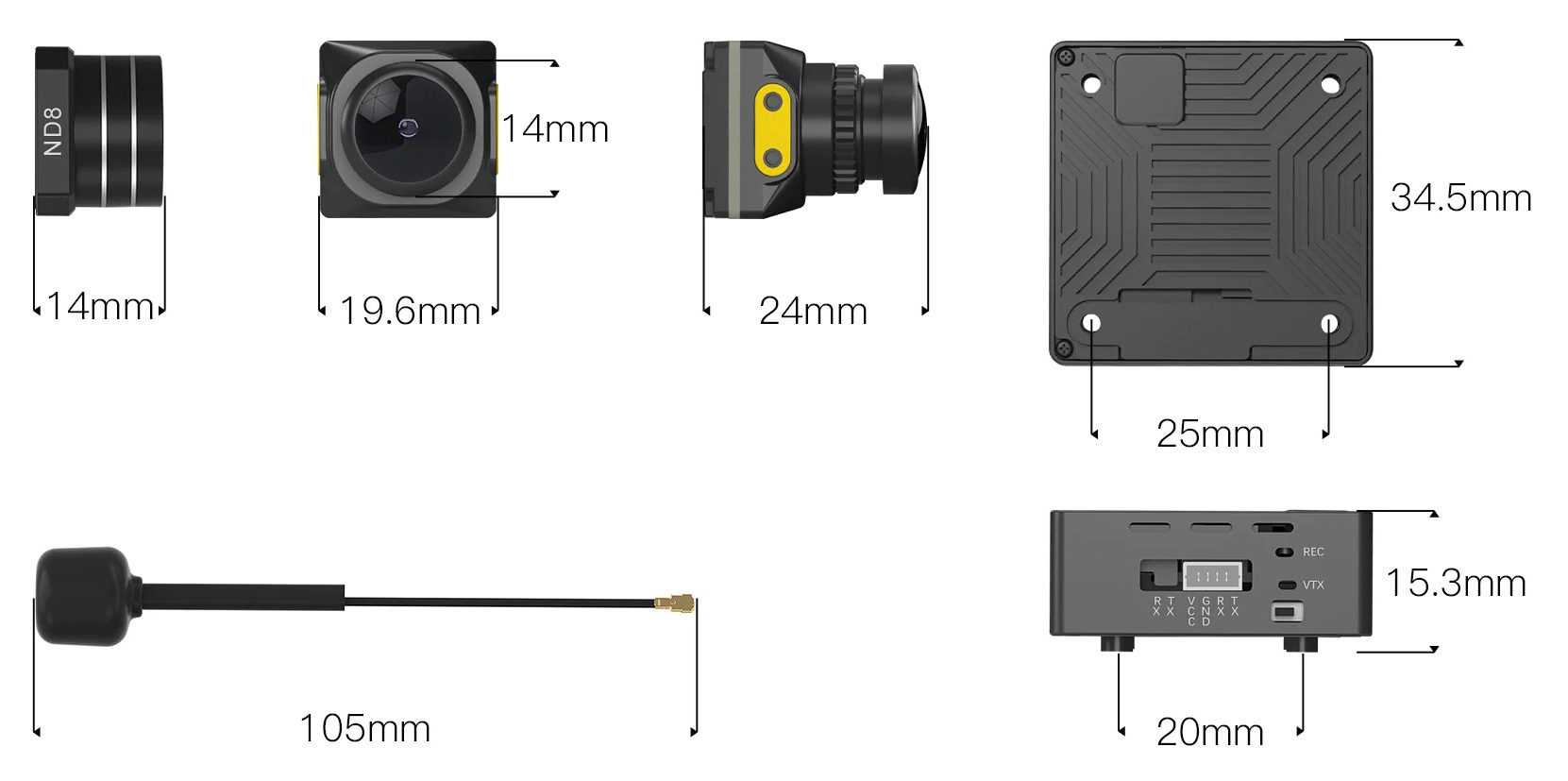 FPV Dual Camera System - Helicomicro