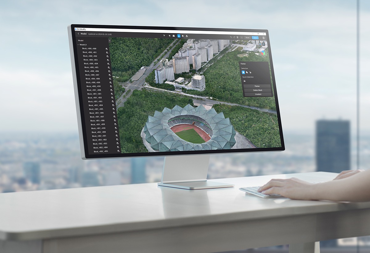 DJI présente DJI Modify, un outil d’édition et réparation de modèles 3D en combinaison avec DJI Terra