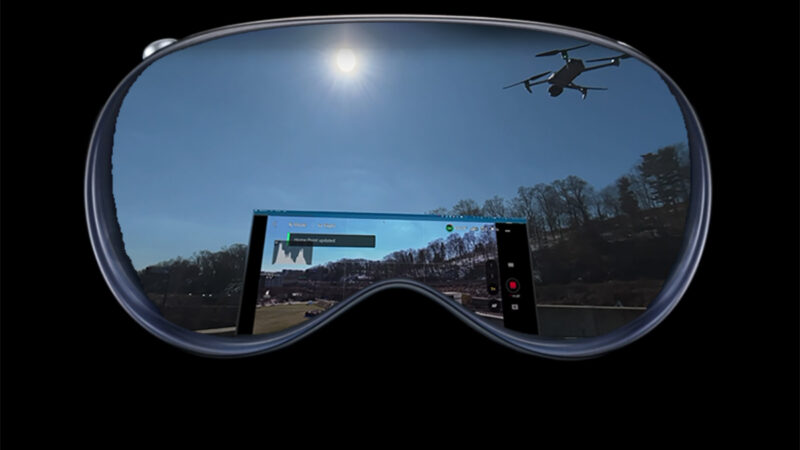 Le casque Apple Vision Pro pour piloter un drone DJI Mavic 3 Pro en réalité augmentée