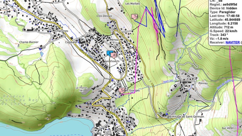 Cartes utiles #5 : Spot the gliders, pour connaitre la position de planeurs et de parapentistes