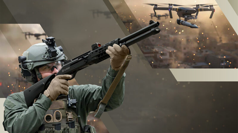 Beretta Defense Technologies a présenté le Benelli M4 A.I. Drone Guardian, une arme contre les drones FPV