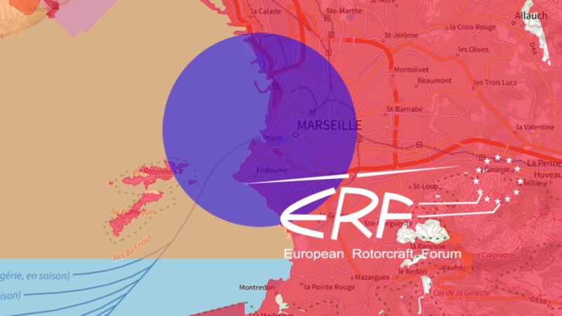 Marseille : les interdictions de vol mi septembre 2024 pour le 50e European Rotorcraft Forum