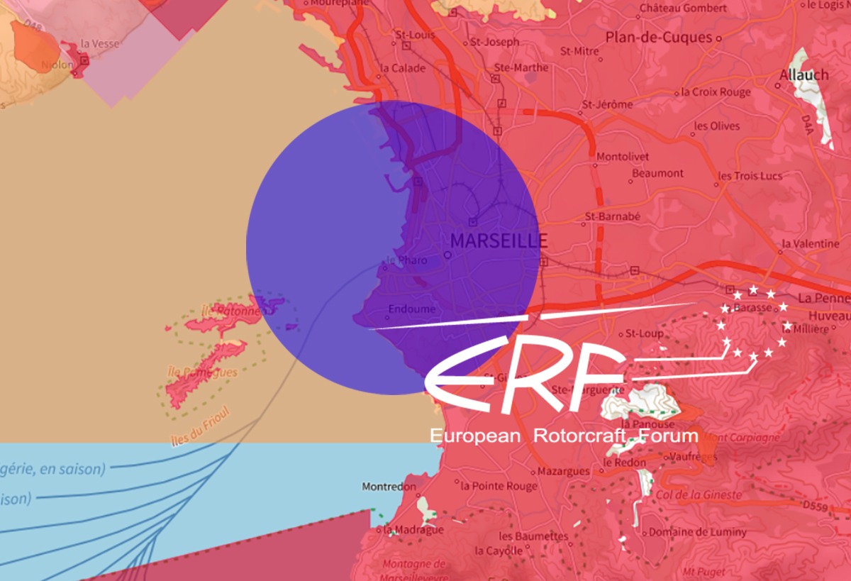Marseille : les interdictions de vol mi septembre 2024 pour le 50e European Rotorcraft Forum