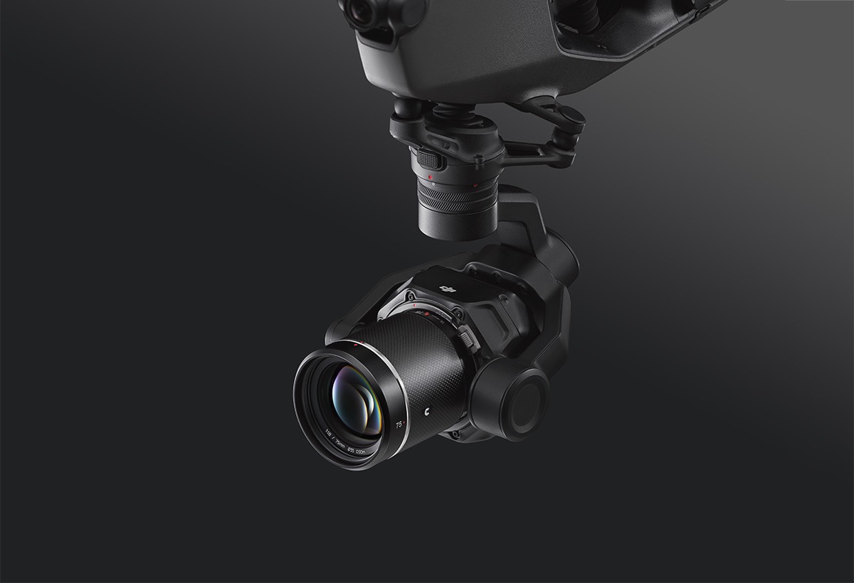 DJI a présenté l’objectif DL 75 mm f1/8 pour la nacelle caméra Zenmuse X9-Air de l’Inspire 3
