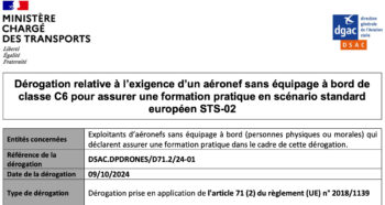 derogation dgac sts02 01