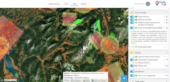 Les Zones de Sensibilité Majeure (ZSM) pour 2024 et 2025 sont indiquées par le service FlyBy 7 flyby zsm 2024 03