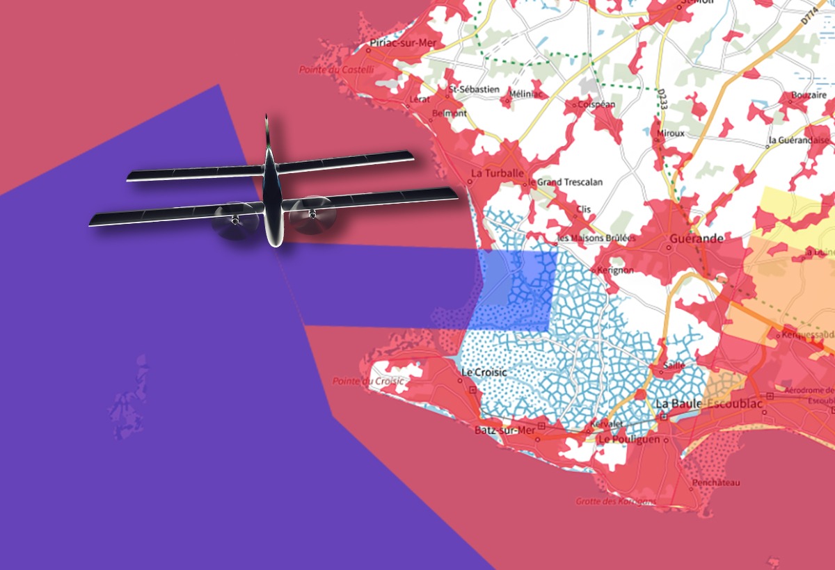 Région du Croisic et des marais salants de Guérande : interdictions de vol en drone en 2025