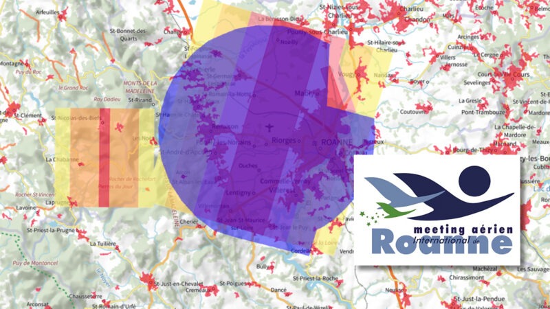 Les interdictions de vol en drone pour le meeting aérien international de Roanne mi septembre 2025