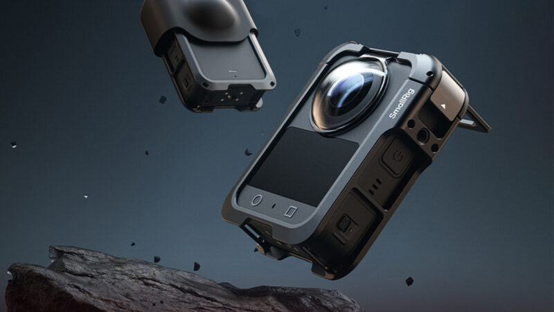 SmallRig propose la Cage for DJI Osmo 360, une structure de protection avec béquille et capuchon en caoutchouc