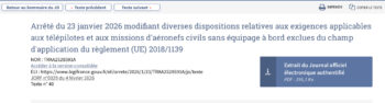 Arrêté du 23 janvier