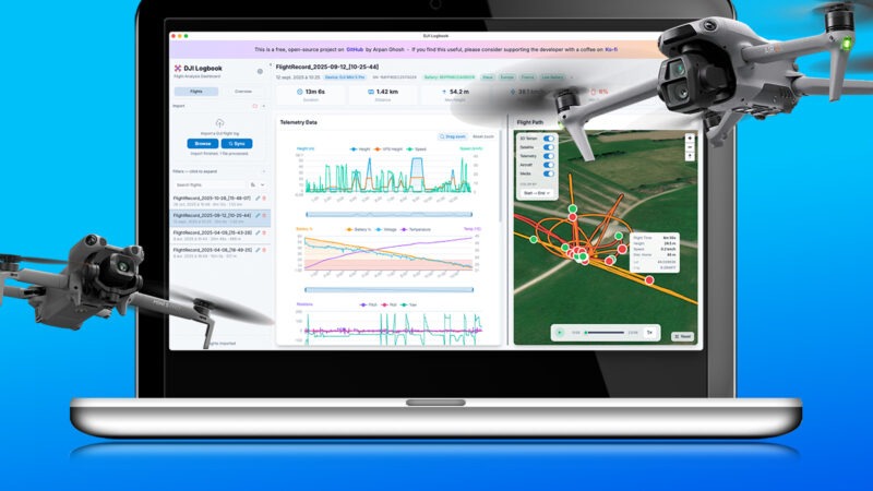 Open Drone Logbook : un outil open source pour étudier les journaux de vol des drones DJI