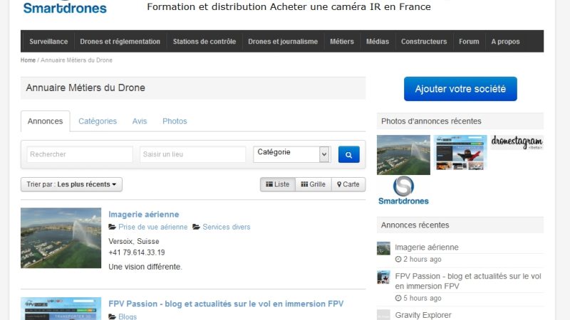 Annuaire des métiers du drone