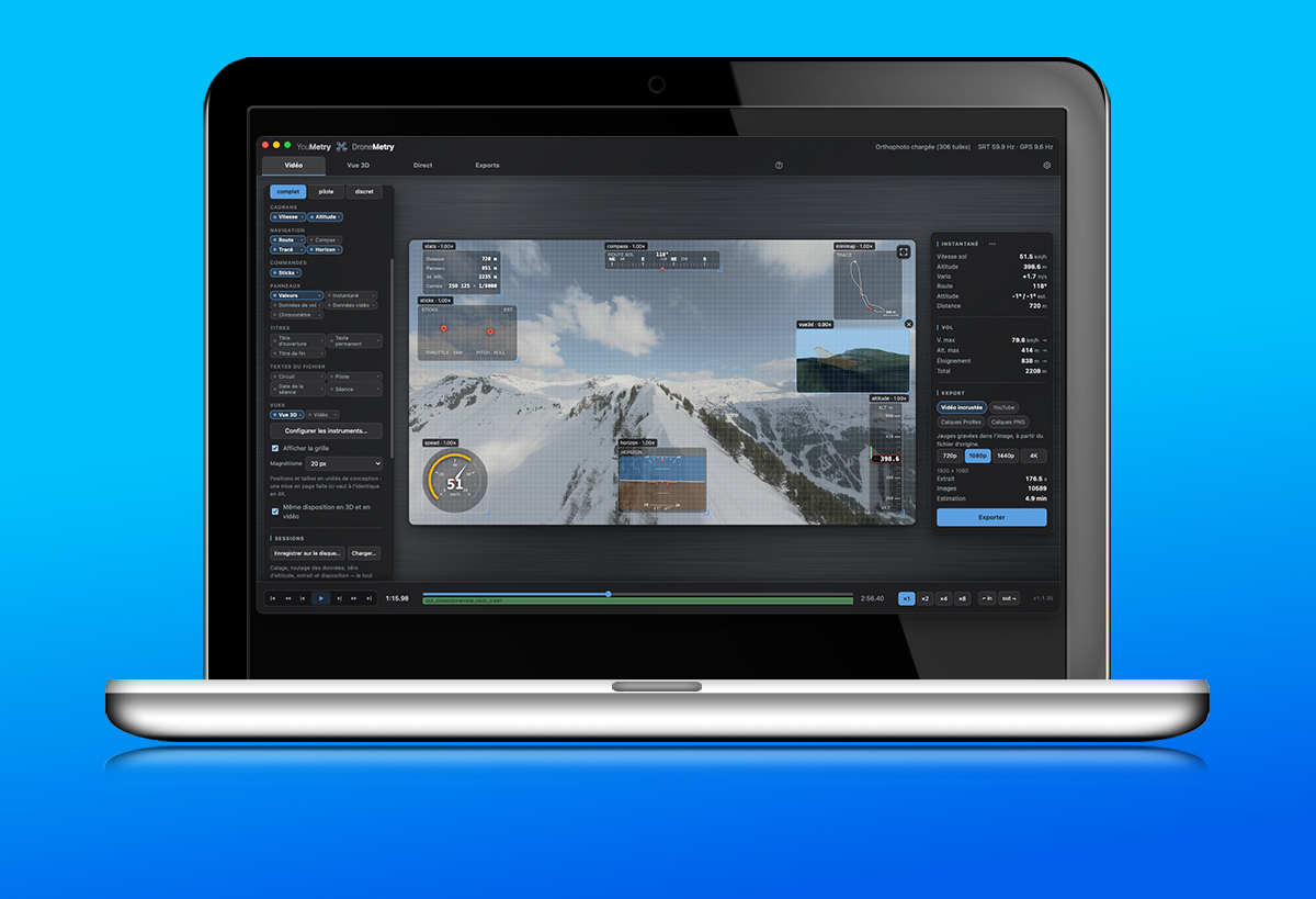 YouMetry : un nouvel outil pour ajouter des jauges de télémétrie sur les vidéos en drone